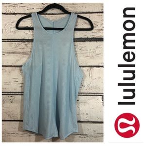 Lululemon Blue & Gray Striped Racerback Tanktop